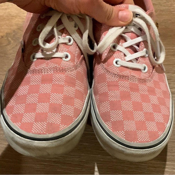 Vans Pink Checkered Shoes - Picture 3 of 6